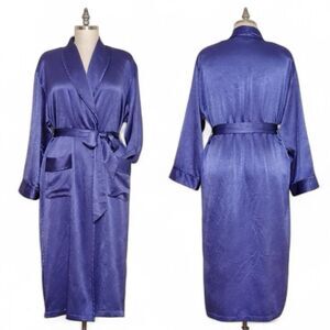 Vintage 80's Victoria's Secret Textured Long Robe Size Medium Large